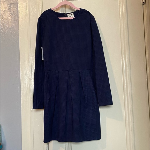 Women’s Aritzia Blue Checker Dress, Size 00, NWT - Picture 4 of 5